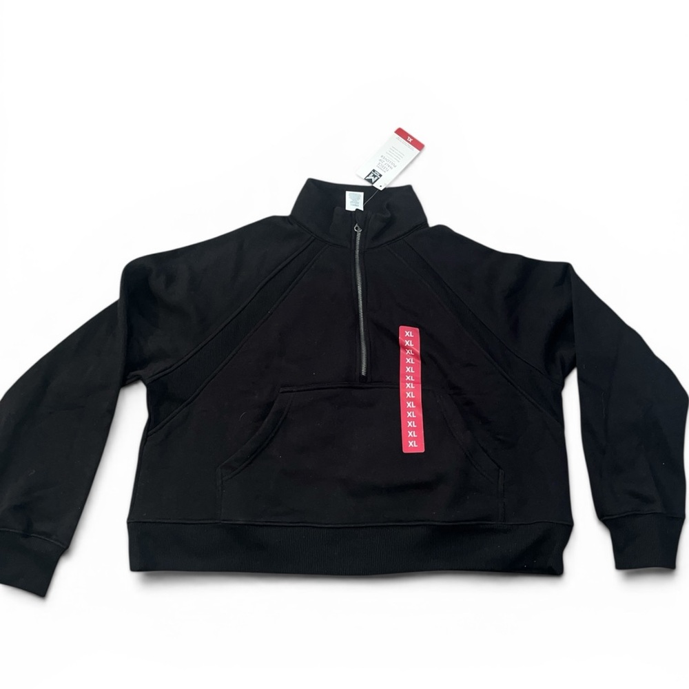 Black Half-Zip Sweatshirt